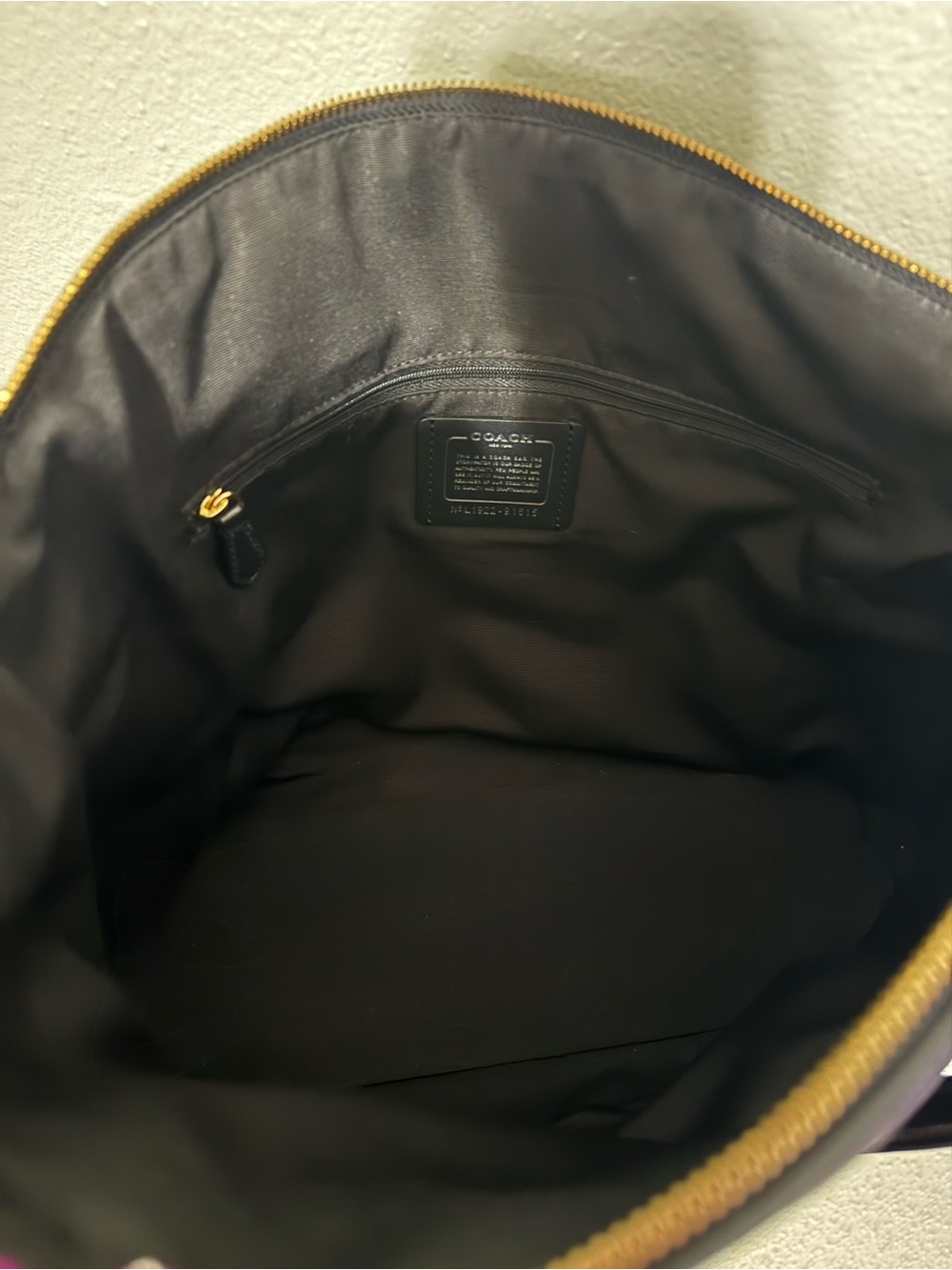 Coach Prairie Tote 91615 Black Pebbled Leather Gold Hardware Shoulder Bag - Picture 8 of 10